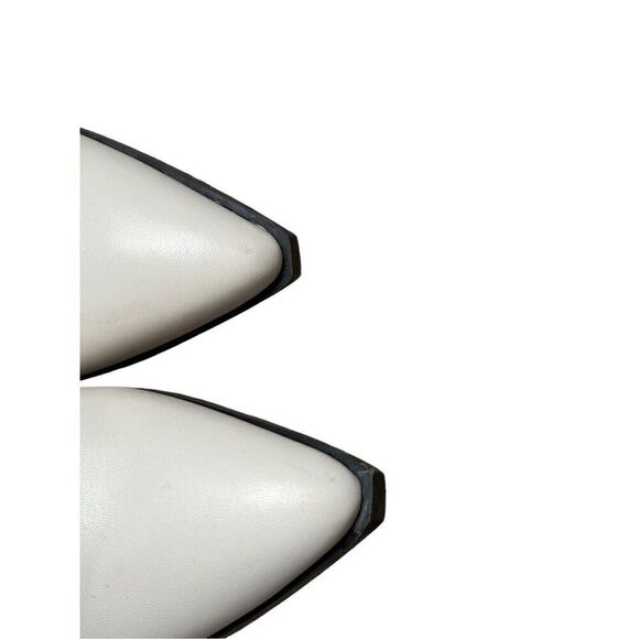 Marc Fisher Merkel Heeled Leather Western Booties size 9 Ivory - Picture 11 of 11